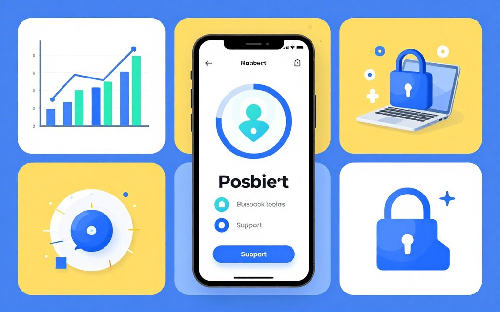 Colagem de recursos positivos da plataforma