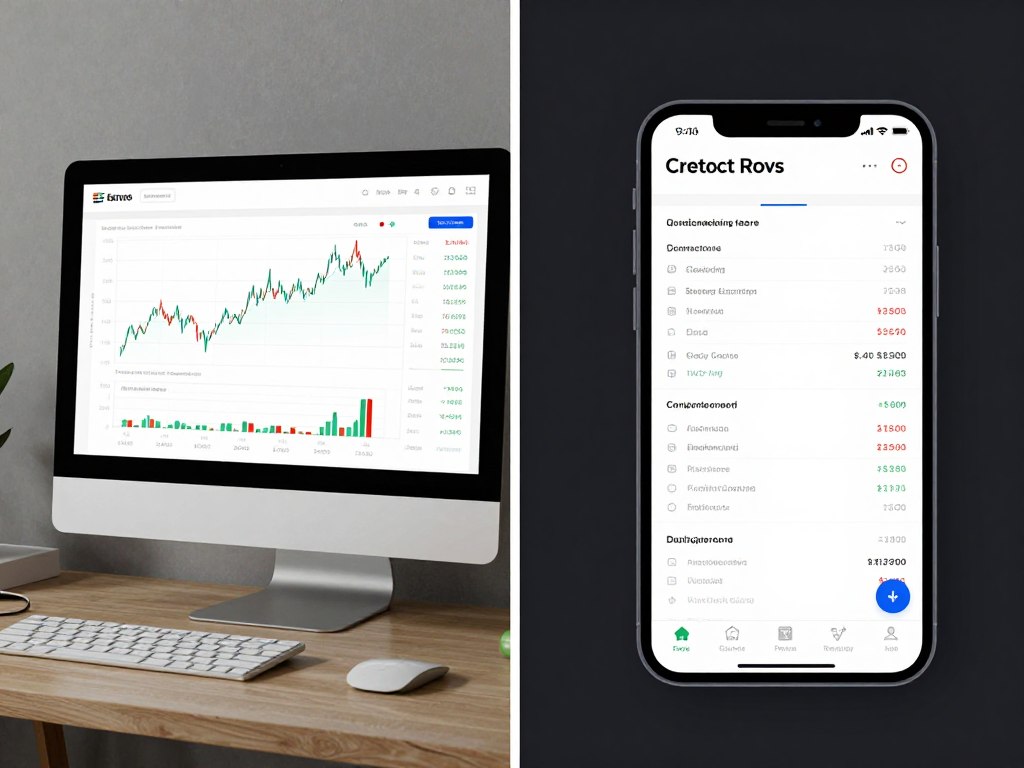 Comparação entre versão desktop e mobile da plataforma