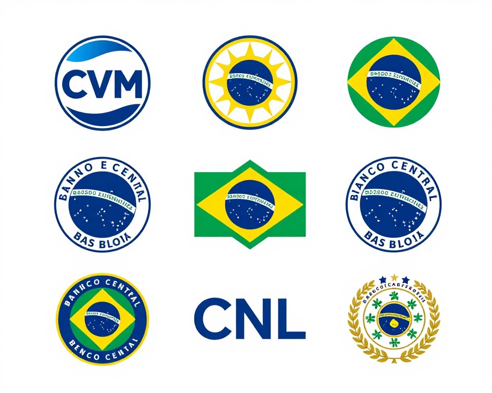 Logotipos de órgãos reguladores financeiros brasileiros